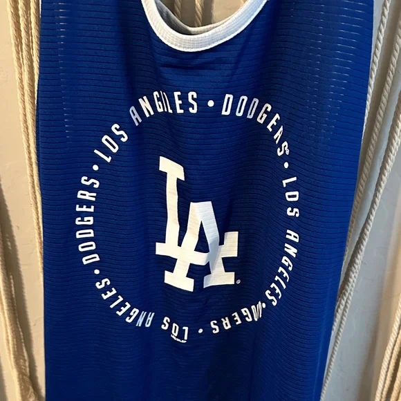 MLB Blue and White Los Angeles Dodgers Tank Top - Picture 6 of 6
